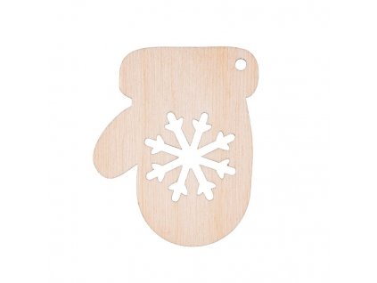 Drevená vianočná výzdoba - rukavice