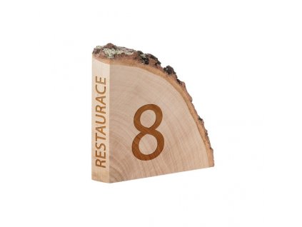 Ceduľka z kmeňa na stôl s vlastním motívom