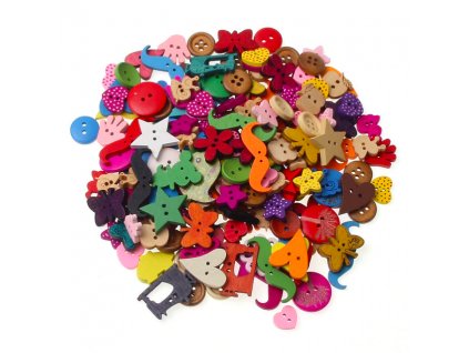 Drevené gombíky pre deti - 50 ks