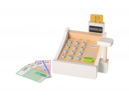 Drevená evidenčná pokladnica - biela
