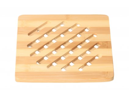 Hranatá bambusová podložka pod hrniec - 18 cm