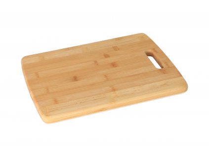 Drevená bambusová doska s rukoväťou - 33 x 25 cm