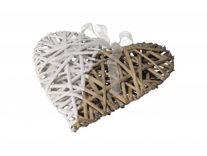 Dekoratívne srdce dvojfarebné HOME DECOR - 28 x 28 cm