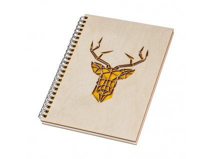 Drevený blok A5 - jeleň