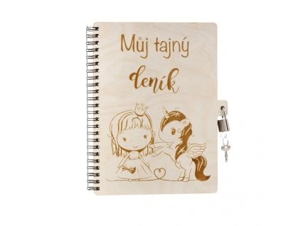 8580 5 dreveny blok a5 se zamkem muj tajny denik
