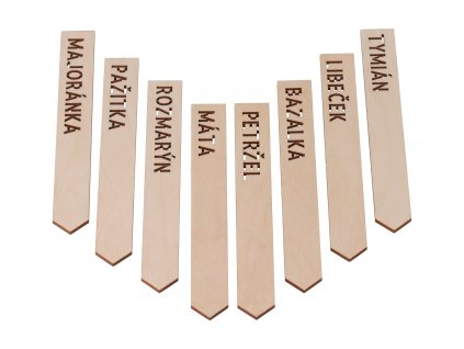 Zapichovacie ceduľky na bylinky s vlastným textom - 8 ks