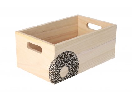 Drevená debnička s mandalou 26 x 16 x 11 cm