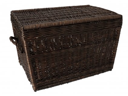 Prútená truhlica čierna veľká