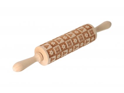 Embosovaný valček na cesto vianočný