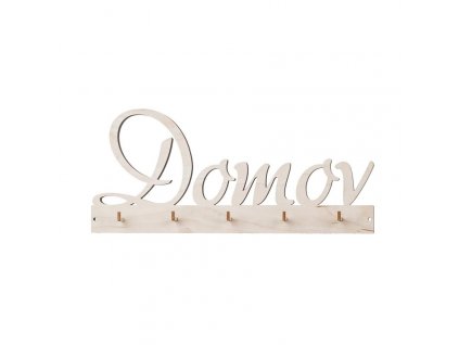 Drevený vešiak na kľúče - Domov