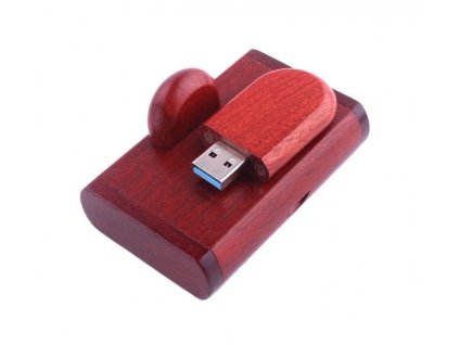 Drevený USB disk 32GB - tmavý