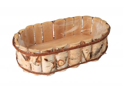 Oválny kvetináč z brezy