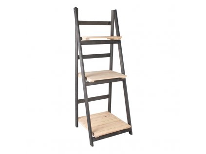 Drevený regál na kvetiny - grafitový