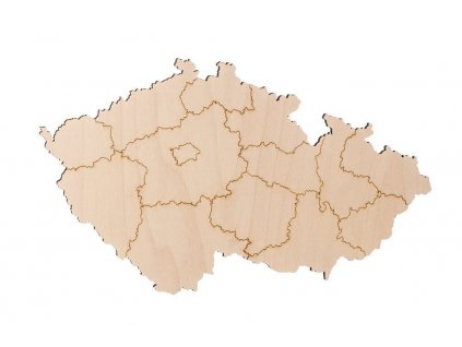 Drevená mapa Českej republiky