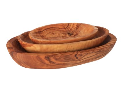 Súprava servírovacích misiek z olivového dreva - 3ks