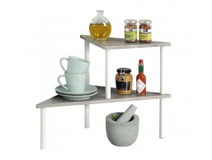 Kuchynský rohový regál - 2 police