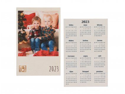 11982 4 dreveny kapesni kalendar ve stylu polaroidky