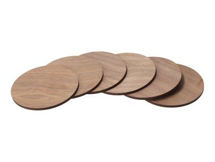 12060 3 sada 6 kulatych podtacku z orechu