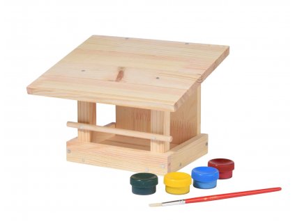 Drevené kŕmidlo pre vtáky na dozdobenie 22,5 x 18 x 16 cm