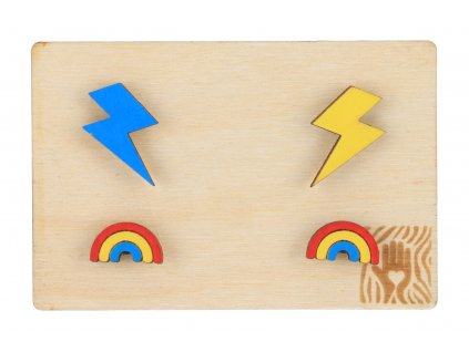 Súprava náušníc - Blesky a dúha