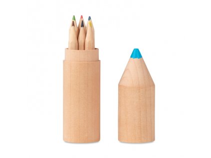 Pastelky v drevenej krabičke