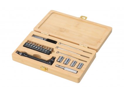 Súprava náradia v bambusovej krabičke