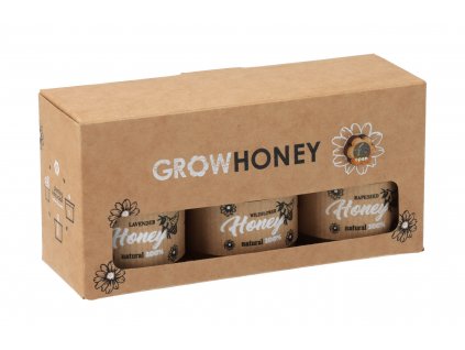 Súprava 3 medov s drevenou naberačkou