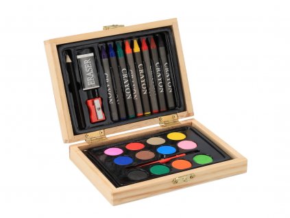 Maliarska súprava v drevenej krabičke