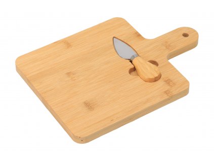 Bambusová doska s držadlom a nožom