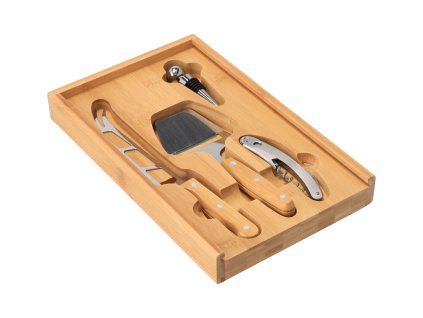 Bambusový set na syr a víno