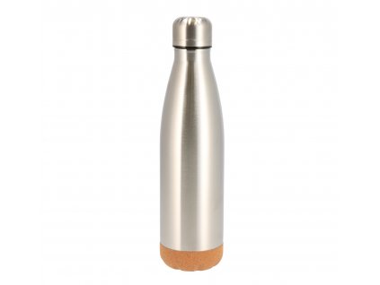 Nerezová termo fľaša s korkovým podstavcom 500 ml