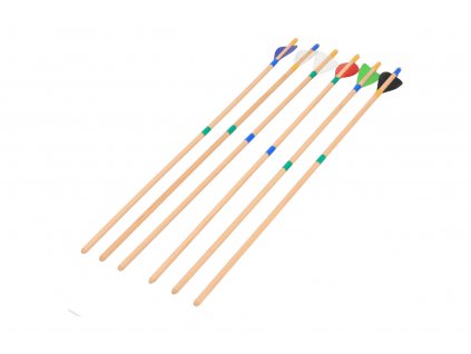 Súprava drevených šípov 6 ks