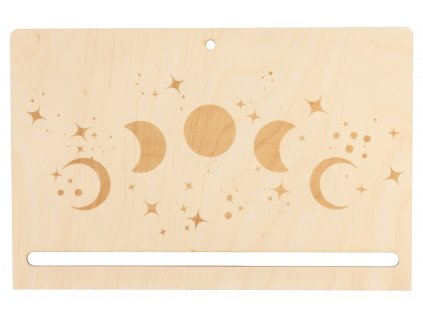 Drevený výrez obdĺžnik - fázy mesiaca