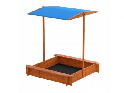 Dřevěné pískoviště se stříškou (Farba Modrá)