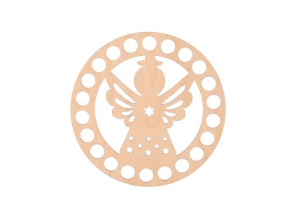 Drevené veko na košík - anjel