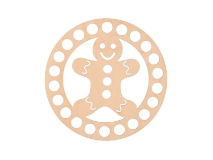 Drevené veko na košík - panáčik