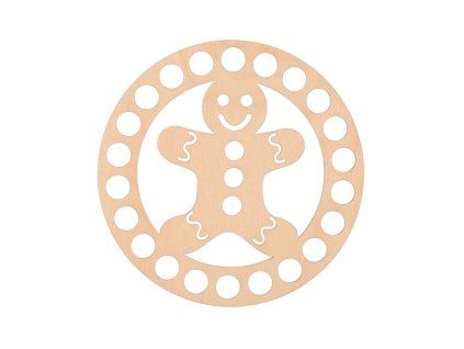 Dřevěné víko na košík - panáček (Zvoľte variant 15 cm)