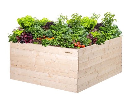 56608 3 dreveny vyvyseny zahon 120 x 120 x 60 cm