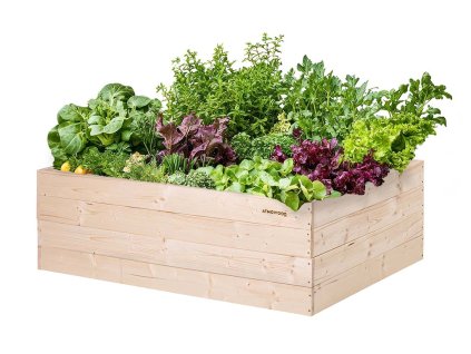 Drevený vyvýšený záhon 120 x 80 x 40 cm
