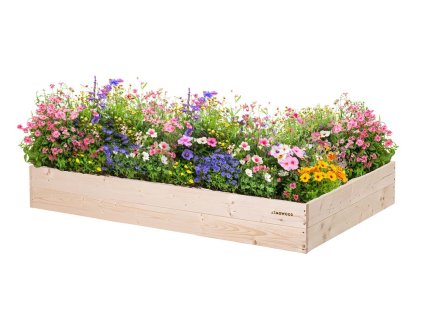 Drevený vyvýšený záhon 140 x 80 x 20 cm