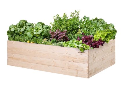 Drevený vyvýšený záhon 140 x 80 x 40 cm