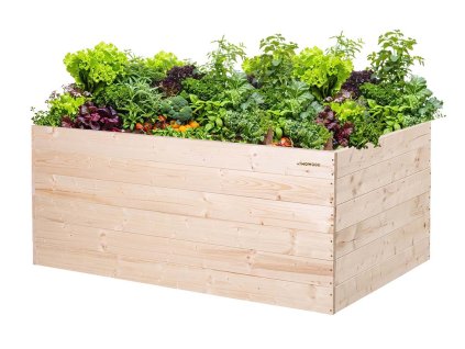 Drevený vyvýšený záhon 140 x 80 x 60 cm