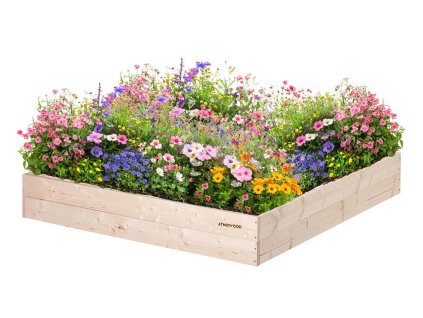 Drevený vyvýšený záhon 120 x 120 x 20 cm