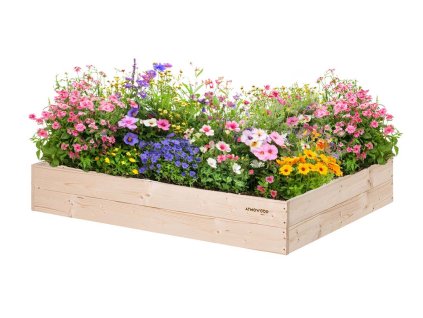 Drevený vyvýšený záhon 120 x 80 x 20 cm