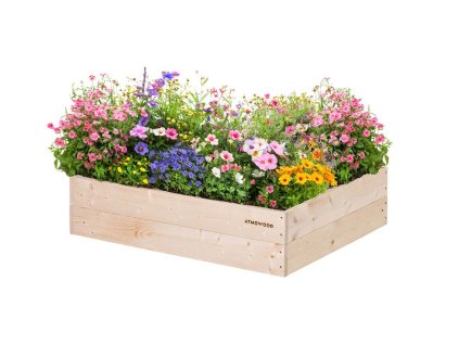 Drevený vyvýšený záhon 80 x 60 x 20 cm