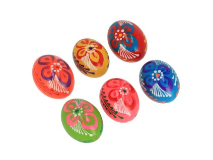 Kolekcia drevených veľkonočných vajíčok