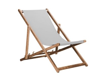 Drevené záhradné ležadlo morené -  svetlo šedé