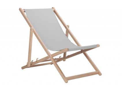 Drevené záhradné ležadlo svetlo šedé