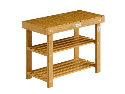 Akáciový botník s lavicou 70 x 33 x 46 cm