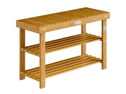 Akáciový botník s lavicou 90 x 33 x 46 cm